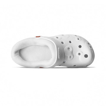 Sabot médical polaire chaud blanc globule vue face