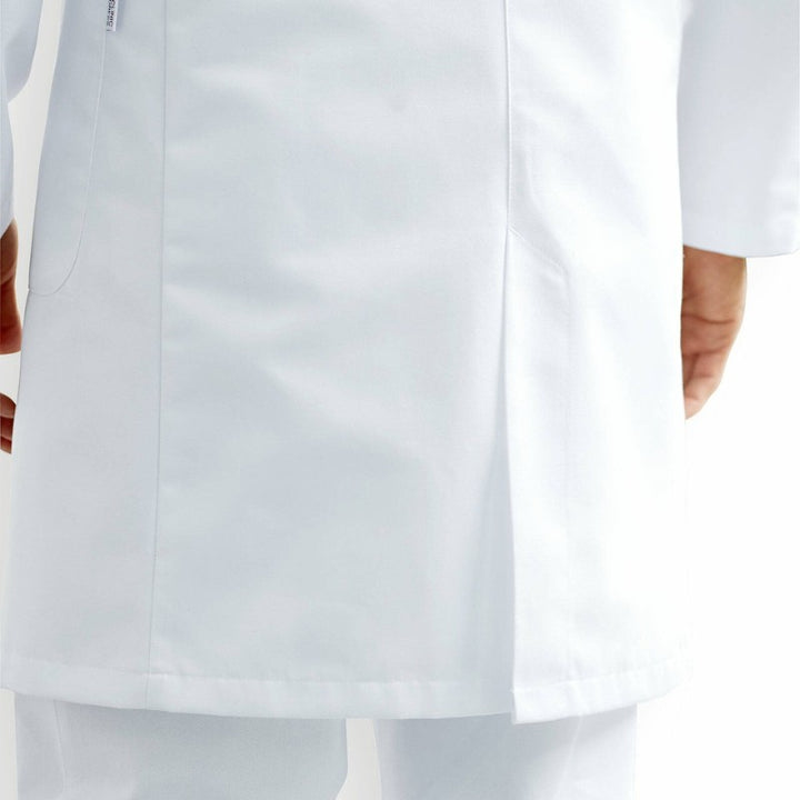 blouse blanche médicale homme longue dos