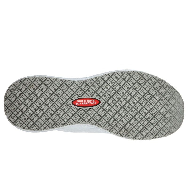 Basket de travail Skechers modèle Squad blanche vue semelle