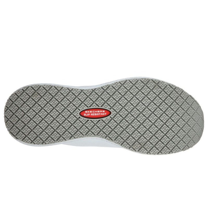 Basket de travail Skechers modèle Squad blanche vue semelle