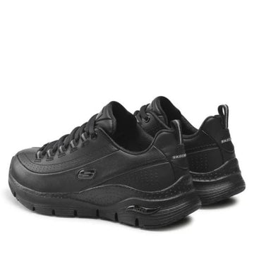paire de basket noire de travail skechers femme dos