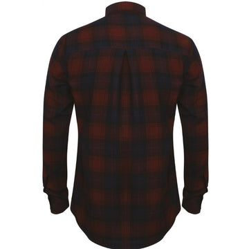 dos chemise à carreaux bordeaux de serveur