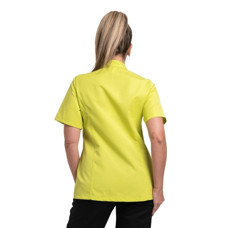 Dos veste de cuisine couleur anis à manches courtes par Manelli