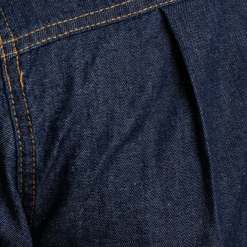 Dos de la veste Harper en jean denim Robur