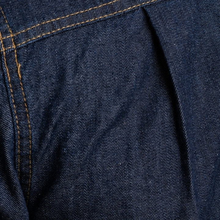 Dos de la veste Harper en jean denim Robur