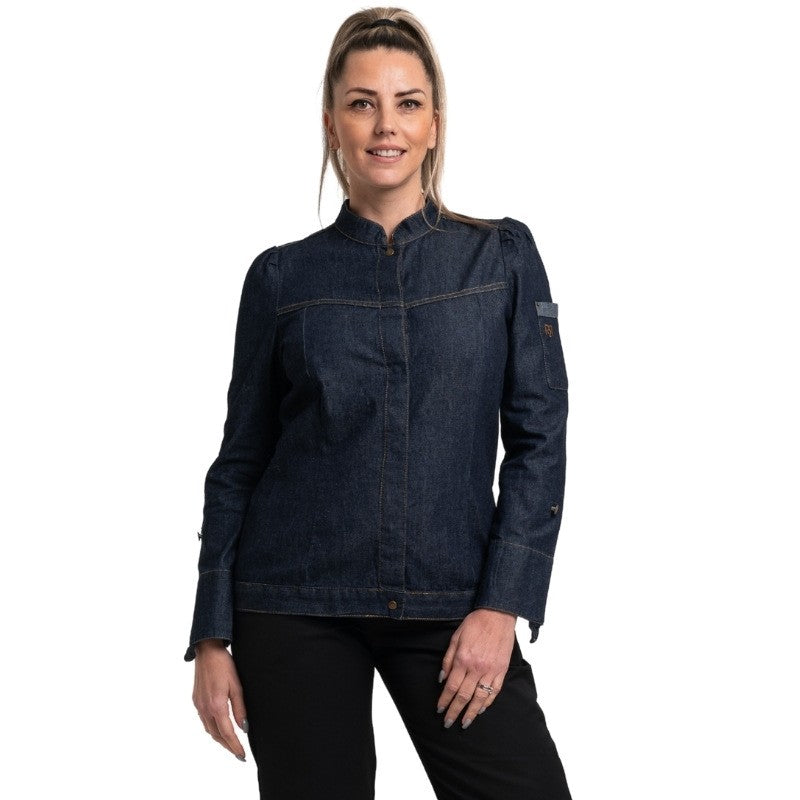 Veste de cuisine holly en jean denim pour femme par Robur
