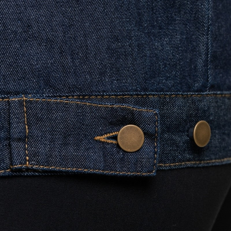 Finition avec boutons de la veste de cuisine Jean denim brut de Robur