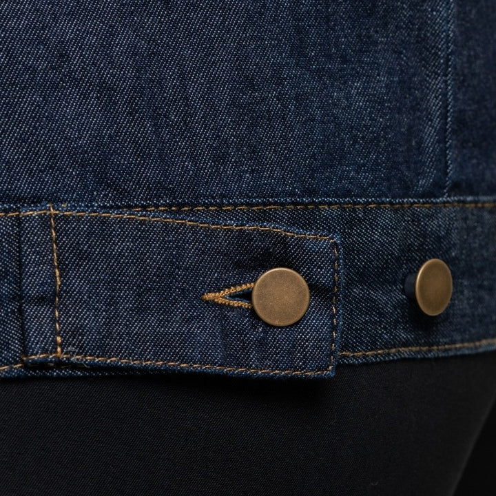 Finition avec boutons de la veste de cuisine Jean denim brut de Robur