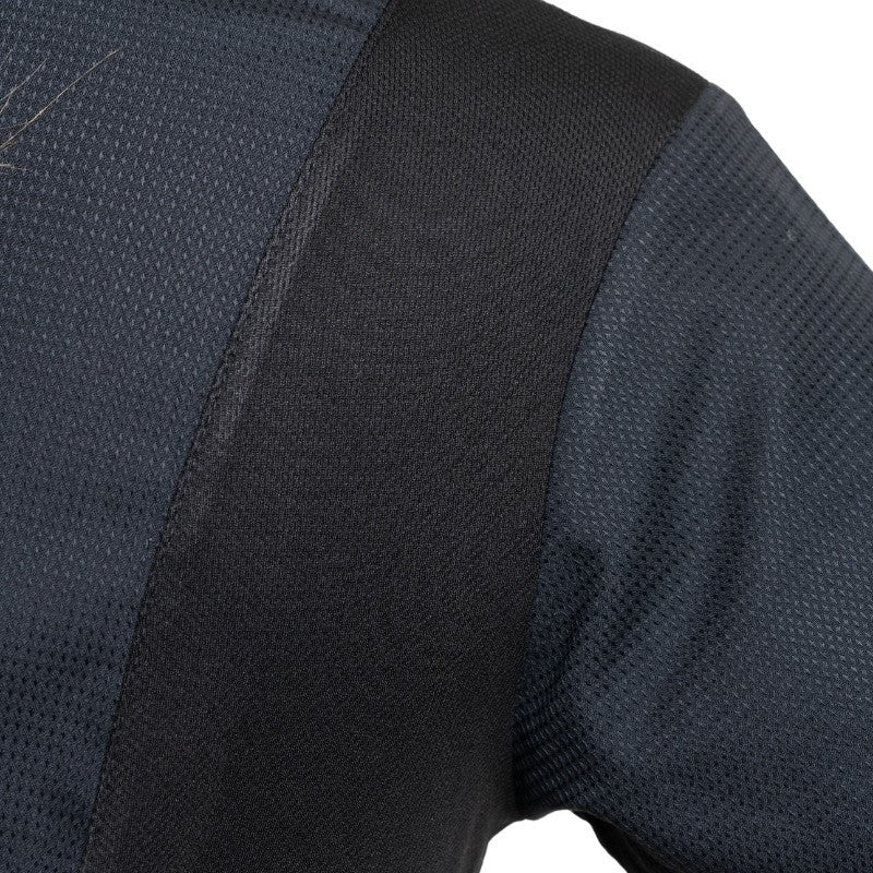 Zoom veste de cuisine respirante maille femme malaga noir