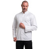 Veste de Cuisine Homme Gaufrée Paris Manches Longues Blanche - MANELLI