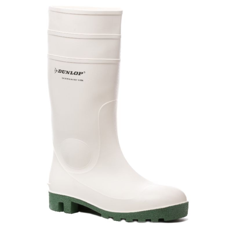 Bottes de Cuisine PVC avec Coque Blanc et Vert - DUNLOP