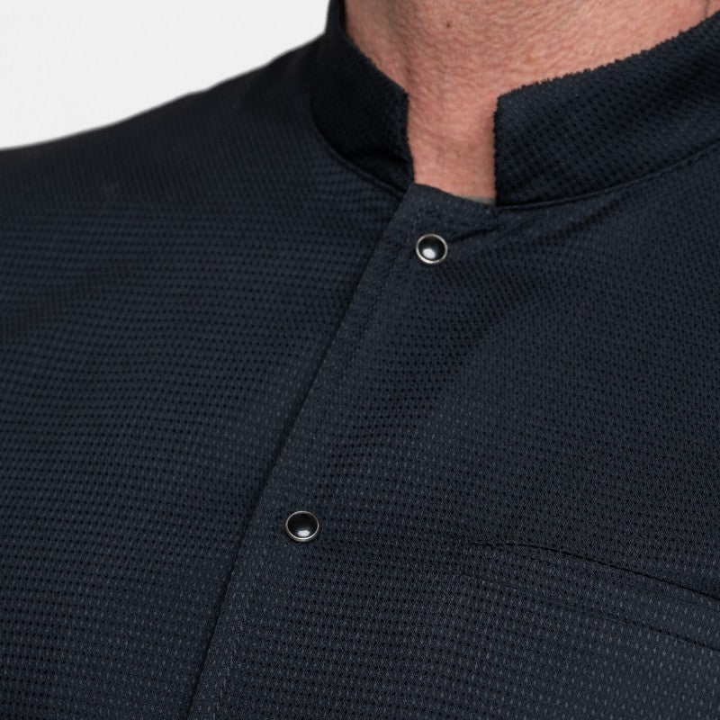 Détail du col et des boutons de la veste Paris de Manelli