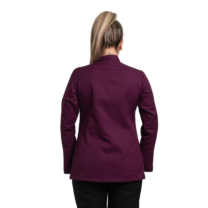 Dos de veste de cuisine femme, idéal pour professionnel de la restauration et bouchère