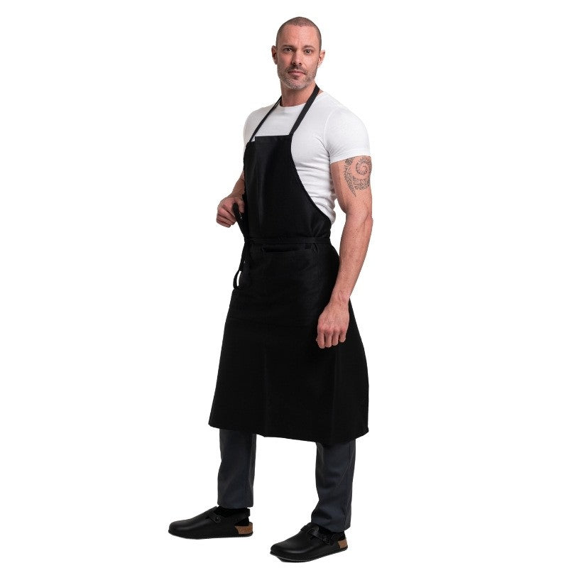 tablier à bavette noir pour la cuisine