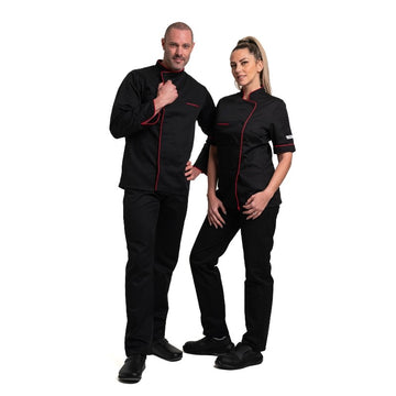 Mise en scène des vestes de cuisine Manelli modèle Harry et Anna