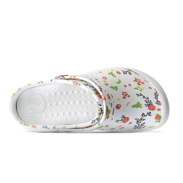 sabot protec blanc motif liberty vue de haut