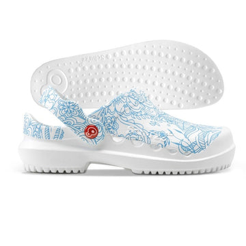 Protec sabot médical motif mandala vue de face + semelle bubble amovible