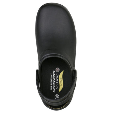 sabot de travail skechers noir vu de haut