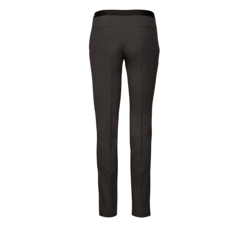 Pantalon de service gris pour femme vu de dos