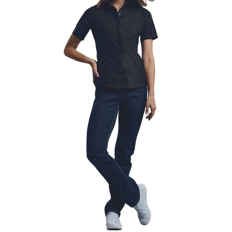Silhouette Chemise de Service Femme Manches Courtes Ultimate Stretch RUSSEL BY TOPTEX