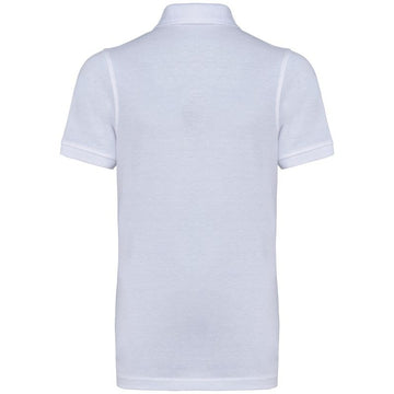 Dos Polo Enfant Manches Courtes Blanc KARIBAN