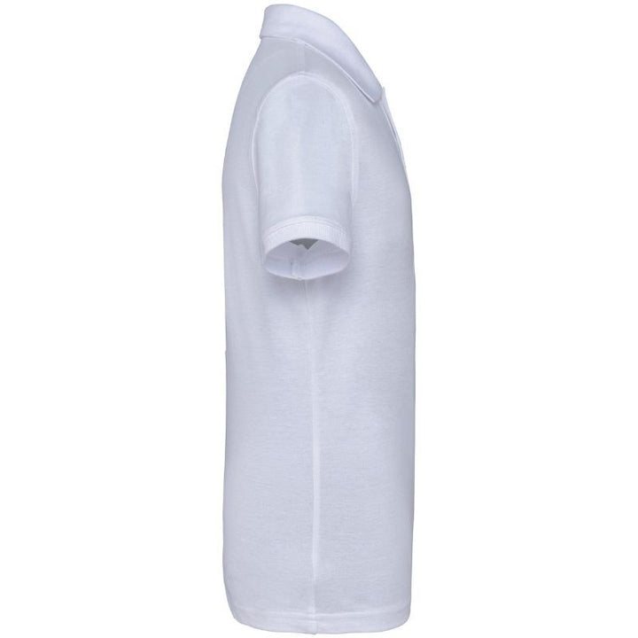 Profil Polo Enfant Manches Courtes Blanc KARIBAN