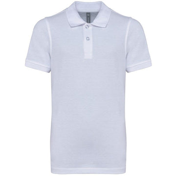 Polo Enfant Manches Courtes Blanc KARIBAN