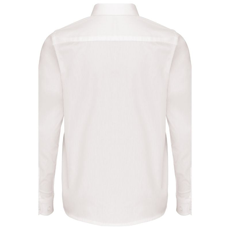 Chemise blanche en popeline vu de dos