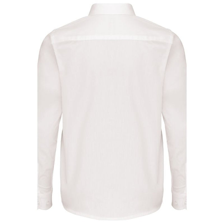 Chemise blanche en popeline vu de dos