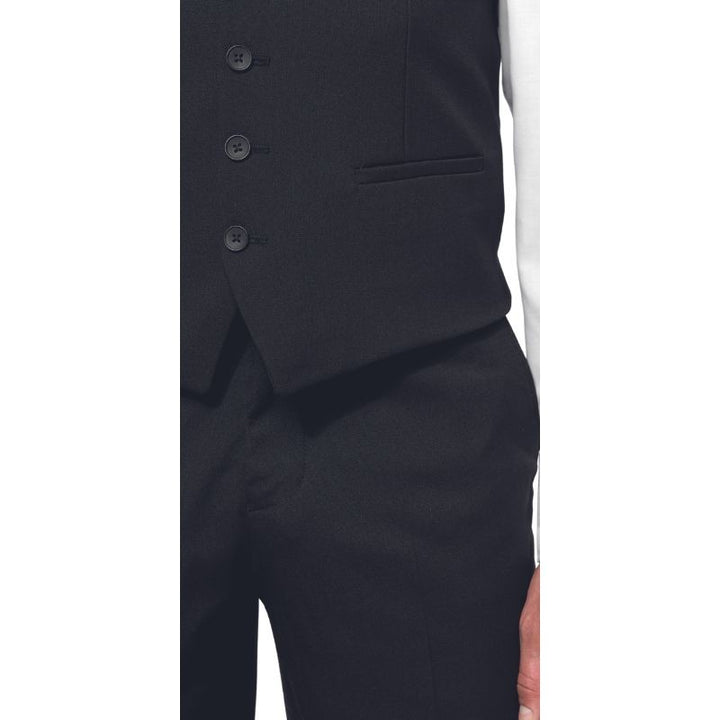 Zoom bouton gilet de Service Homme Noir - KARIBAN