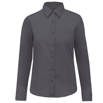 Chemisier Femme GRIS - Manches Longues - TOPTEX