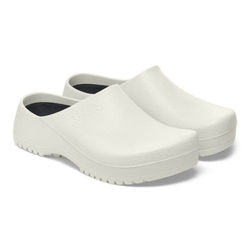 Sabots super Birki Fusion blanc vue de profil