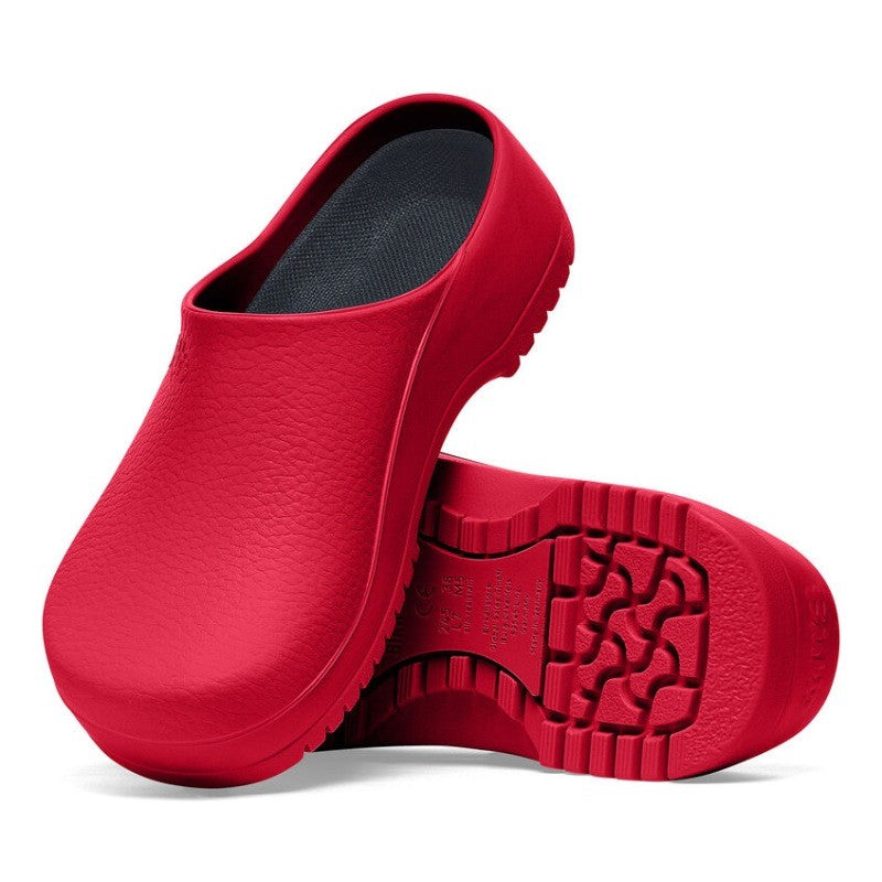 sabots médicaux birkenstock antidérapants rouge super birki fusion vue d'ensemble