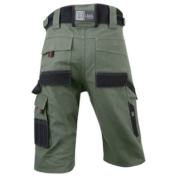 Dos Bermuda Homme de Travail Cisaille Kaki / Gris Nuit - LMA