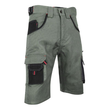 Bermuda Homme de Travail Cisaille Kaki / Gris Nuit - LMA