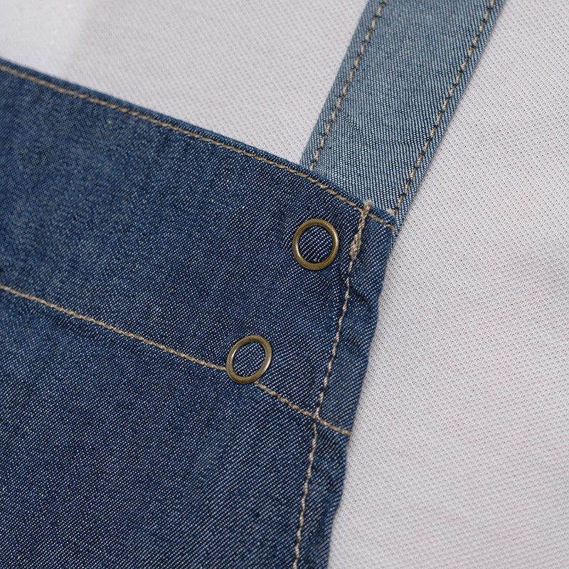 VESALE Tablier à bavette Jean détail Lien Lafont