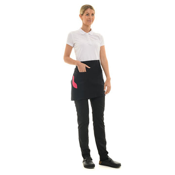 Tablier de serveur court avec bande Fuschia - Manelli