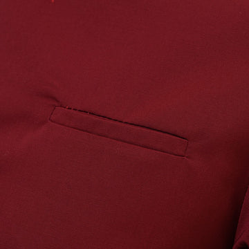 Veste de cuisine bordeaux manches courtes détail poche poitrine