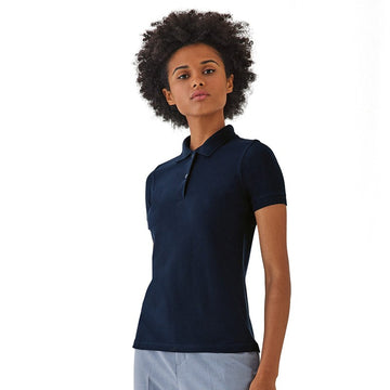 Polo femme bleu marine manches courtes Safran de Toptex