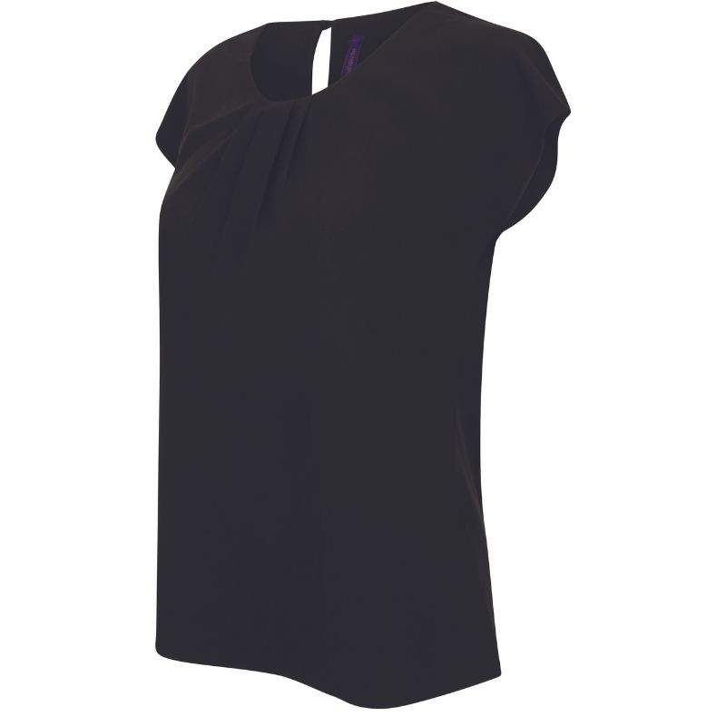 Chemise de Travail Femme Manches Courtes Noir - HENBURY