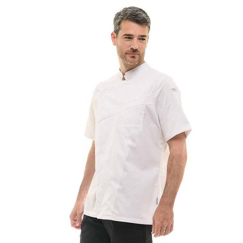 Veste de Cuisine Homme Lemongrass Manches Courtes Blanc LAFONT