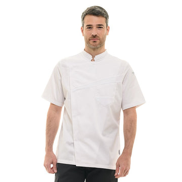 Veste de Cuisine Homme Lemongrass Manches Courtes Blanc - LAFONT