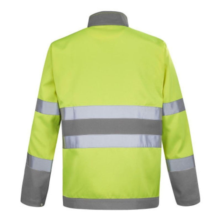 dos Blouson de Travail Unisexe Haute Visibilité Fluo Base XP jaune fluo / gris acier CEPOVETT