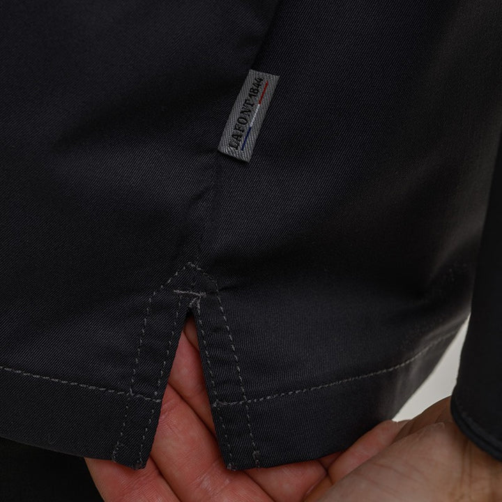 Détail broderie veste de cuisine Mint Lafont