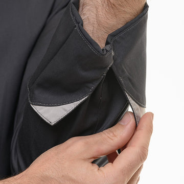 Détail manches retroussables veste de cuisine Mint Lafont