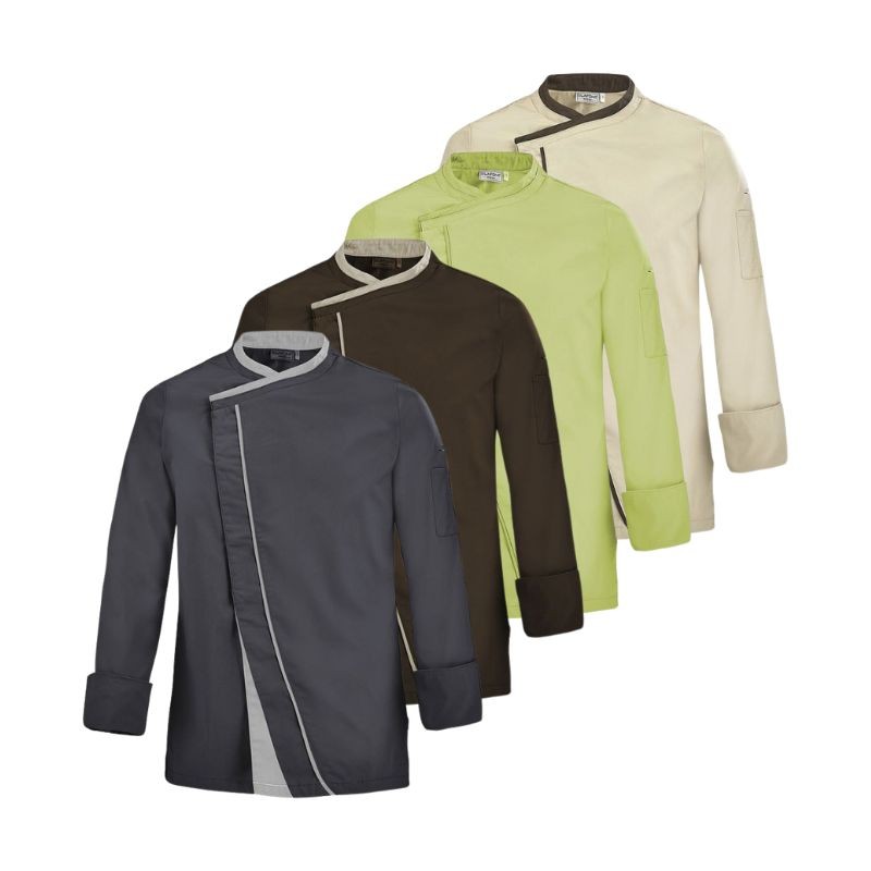 Veste de Cuisine Homme Mint Manches Longues Grise - LAFONT CUISINE