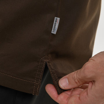 Détail broderie veste Lafont Mint Marron