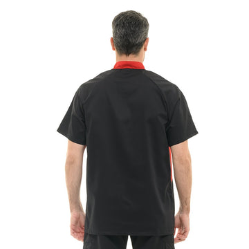 Veste de boucher noire duo de couleurs