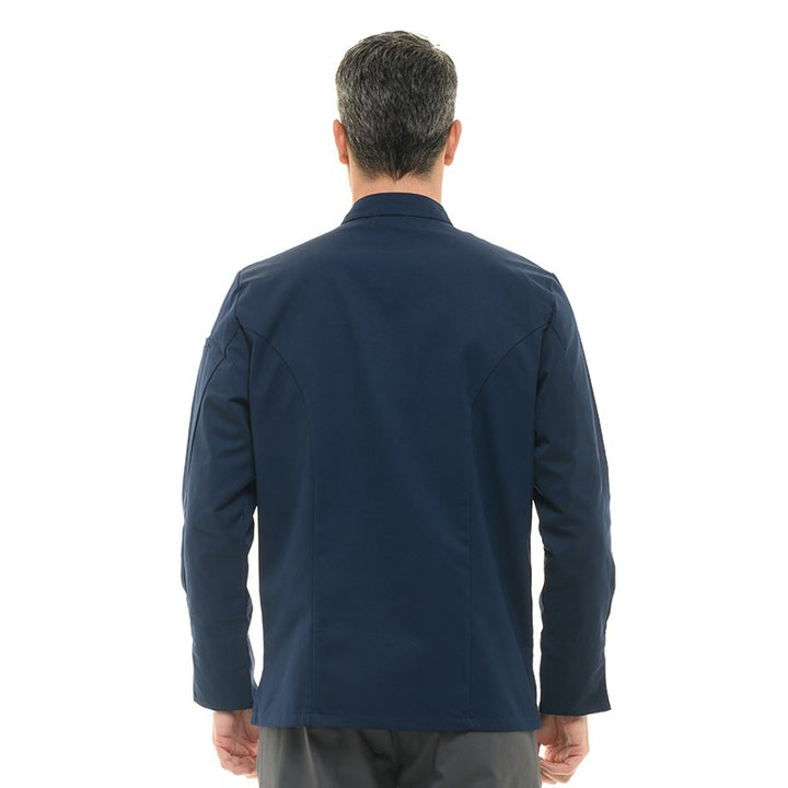 Dos Veste de Cuisine Homme Texas Manches Longues Marine