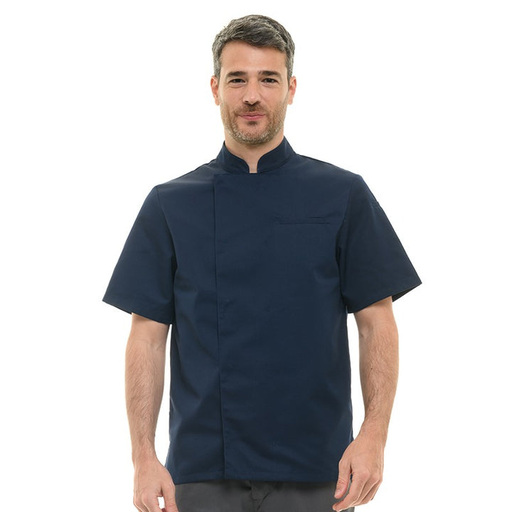 Veste de Cuisine Homme Texas Manches Courtes Bleu Marine MANELLI